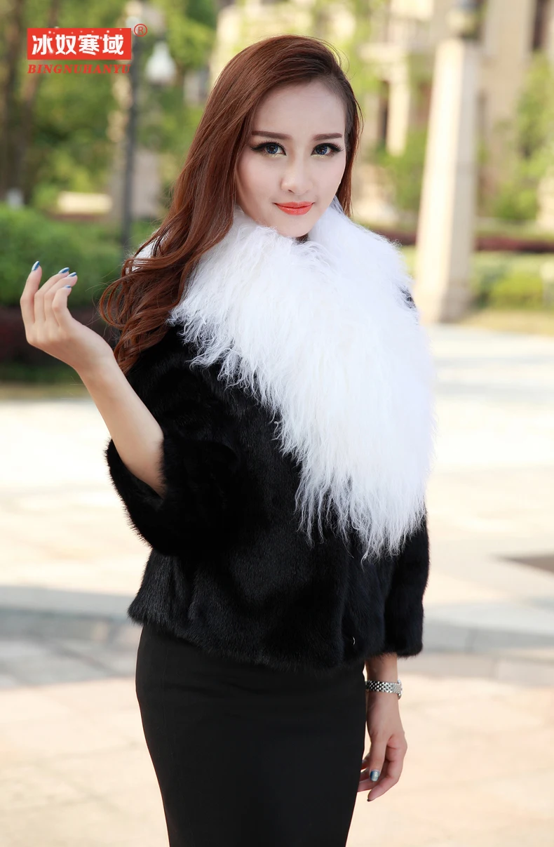Зимняя мода, теплый загар шерсти шеи шарф корейской версии натуральный мех трава волос воротник воротником