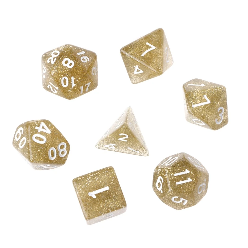 Мерцание многогранные кубики для Дракон Pathfinder D20 D12 D10 D10% D8 D6 D4 7 шт