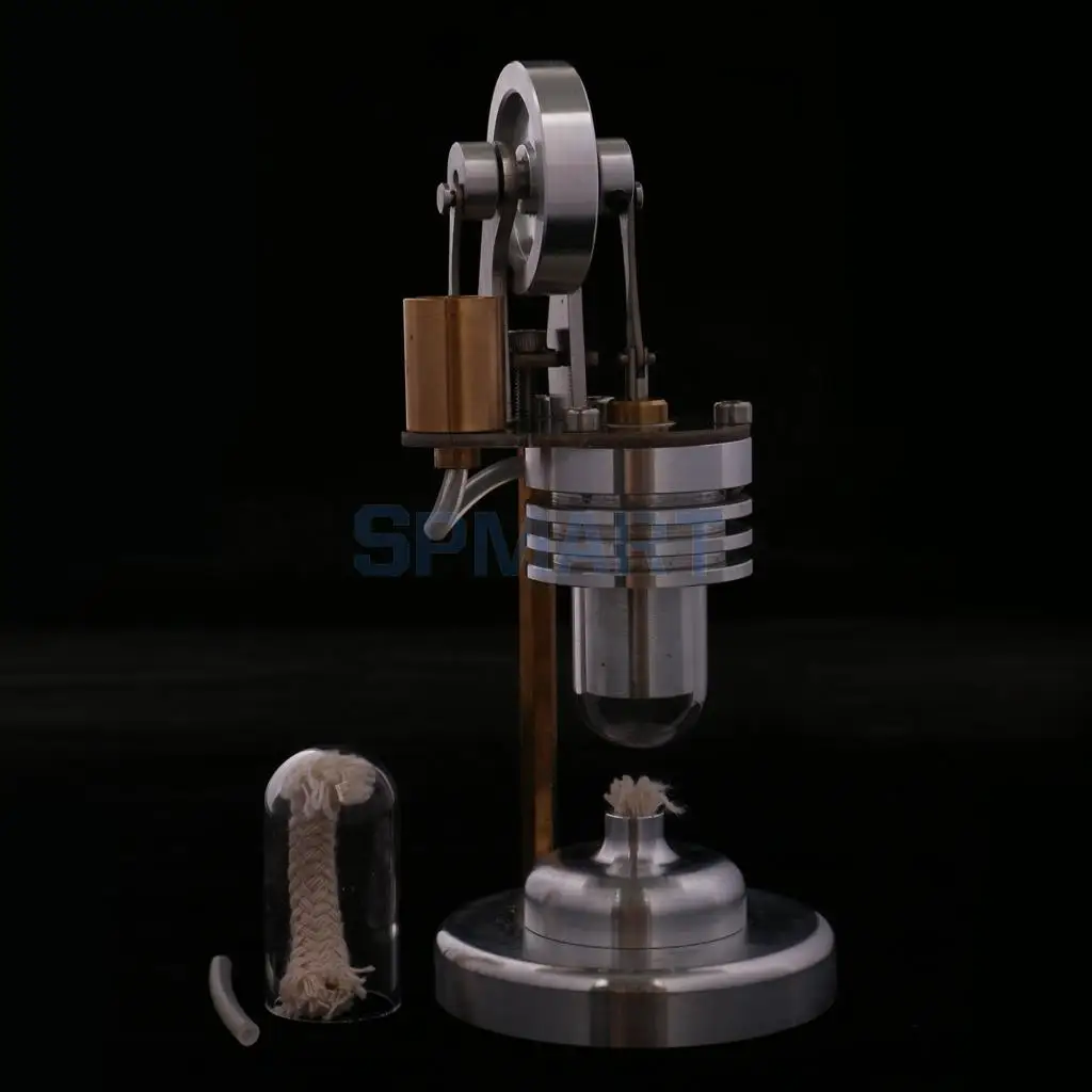 

Stainless Steel Mini Hot Air Stirling Engine Motor Model Science Experiment Kit Physics Teaching Aids Educational Toys #B