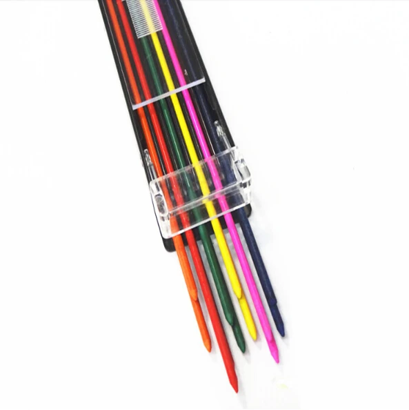 2 шт.(трубы) /lot Премиум 2.0 мм механический карандаш цвет приводит Высокое качество Привет-полимер многоцветный карандаш заправки для рисования