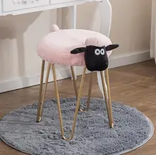 Creative iron makeup stool lamb debuts stool nordic designer furniture toilet stool manicure shop low stool Creative iron makeup stool lamb debuts stool nordic designer furniture toilet stool manicure shop low stool