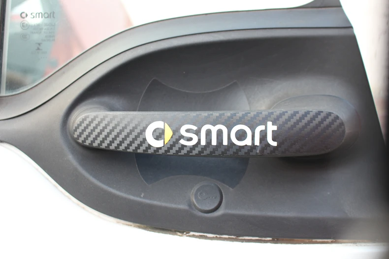 Auto-Außenmodifikationszubehör Auto innen und außen Türschüsselschutz Aufkleber Türgriff dekorative Abdeckung für Smart Fortwo 453
