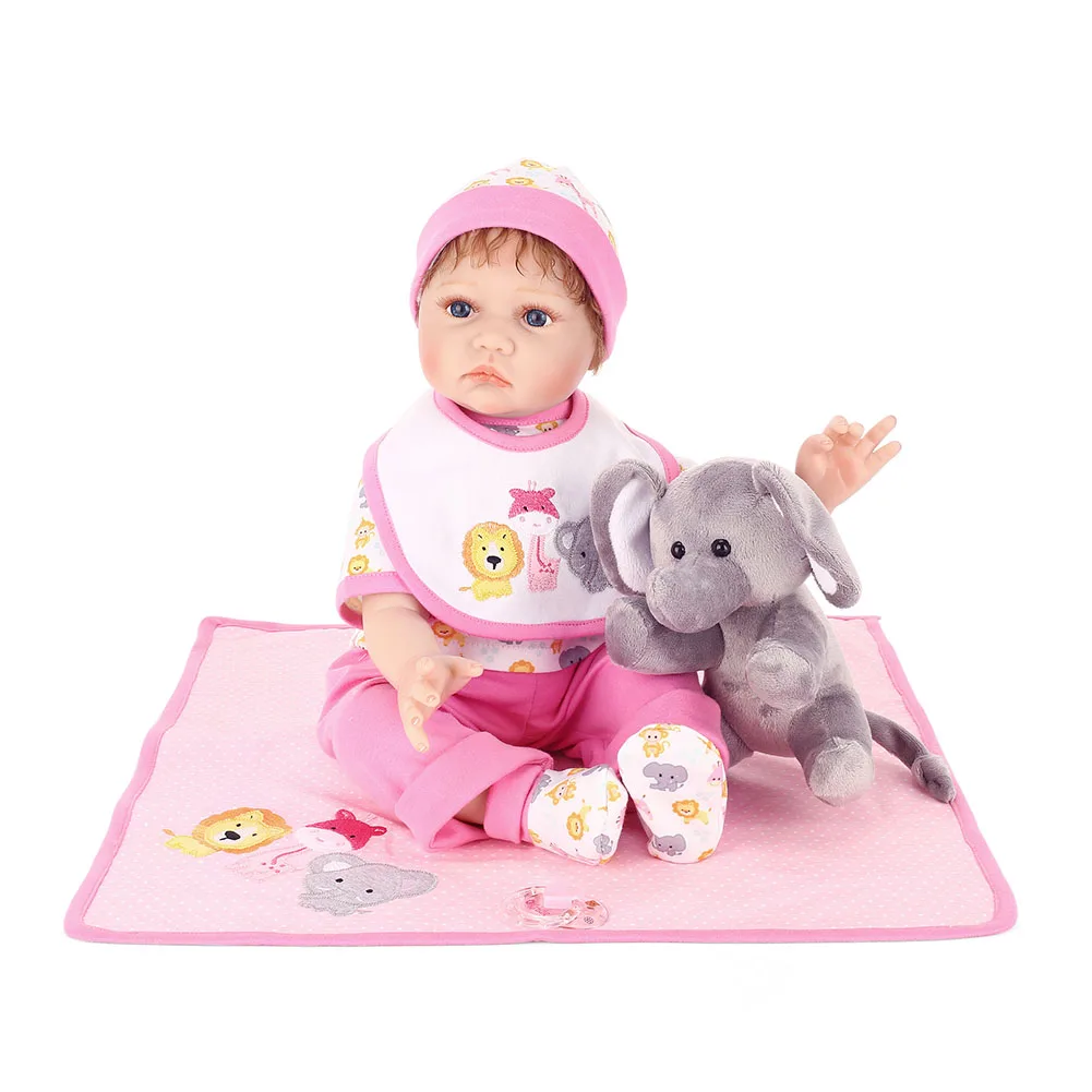 

Hot Selling 55CM Soft Vinyl Reborn Doll Lifelike Newborn Girls House Play Baby Dolls for Kids Playmate Gifts