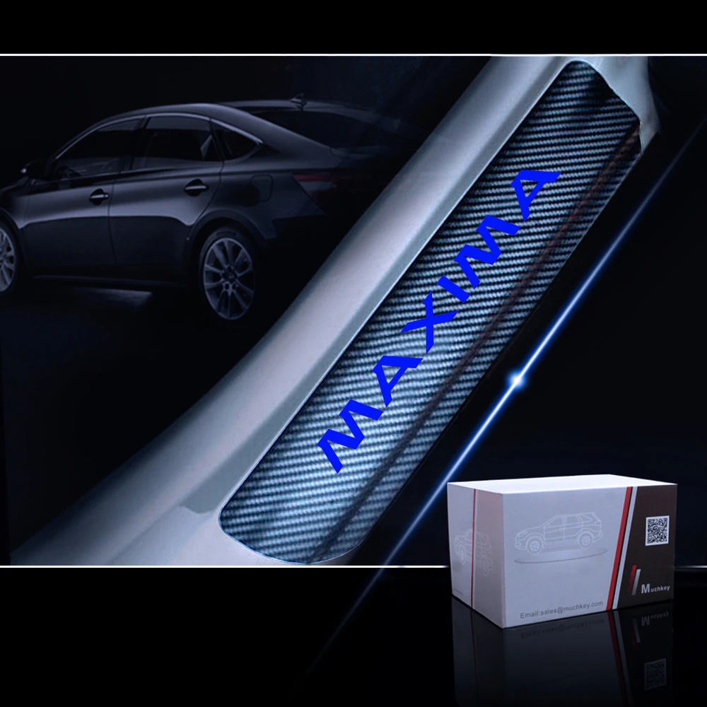 Накладка на порог автомобиля s для Nissan Maxima Накладка на порог двери виниловая наклейка из углеродного волокна аксессуары для стайлинга автомобиля 4 шт