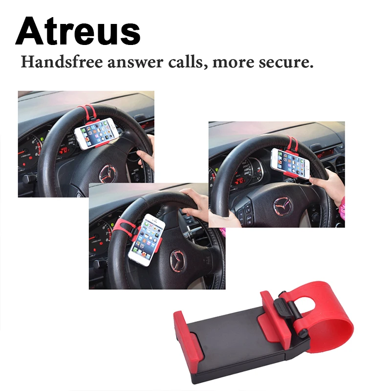 Atreus Универсальный Автомобильный зажим рулевого колеса телефона GPS держатель для