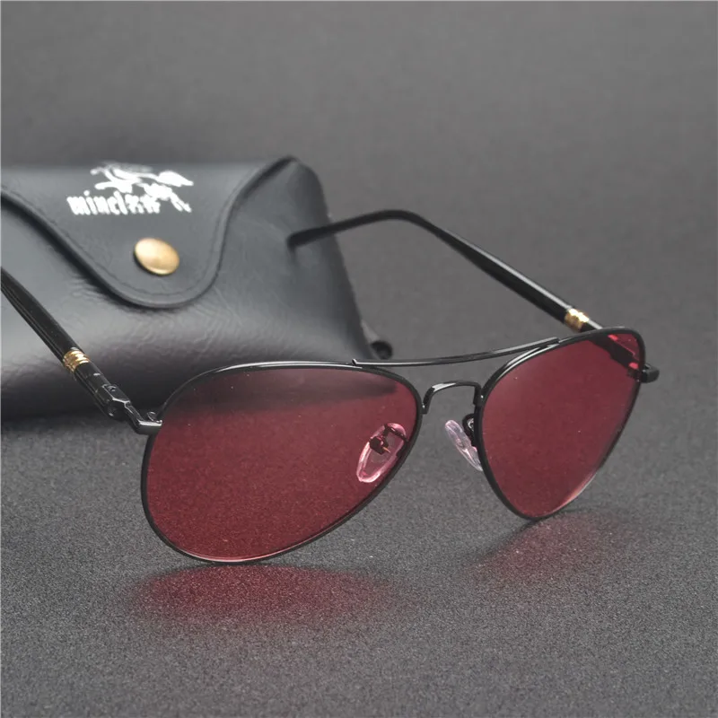 

MINCL/ Polarized Sunglasses Men Red Polarizing Lens Sun glasses Brightening Anti-reflective Light Absorption Anti Polar FML