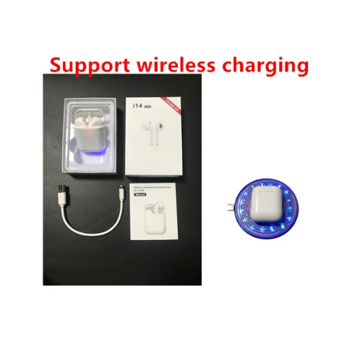 

pop up wireless charge i14 TWS headset Bluetooth 5.0 3D sound touch control earphones pk i10 i11 i12 i13 tws for smart phones
