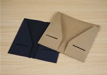 

Traveler's Notebook Standard Receive Bag Washable Kraft Paper Bills two Receive Bag two Card Slots