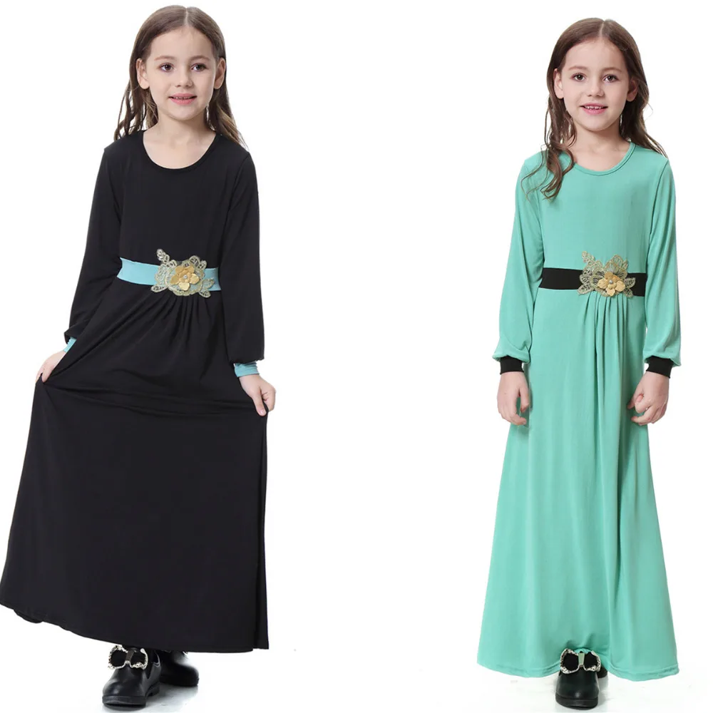 2019 г. abaya/детское мусульманское платье для девочек повседневное турецкое