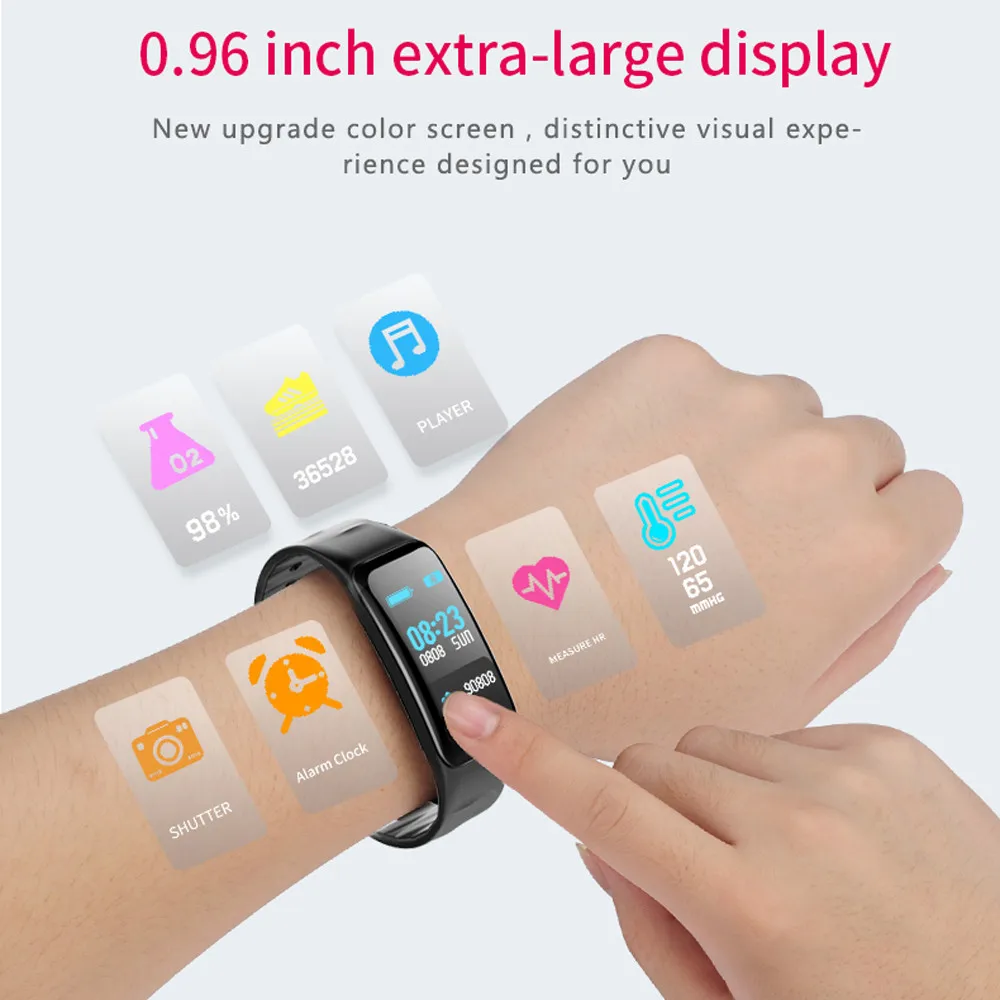 

Smart Watches C1Plus BT Heart Rate Monitor Smart Touch Wristband Reloj Inteligente Smartwatch Hombre Mujer 18Sep11
