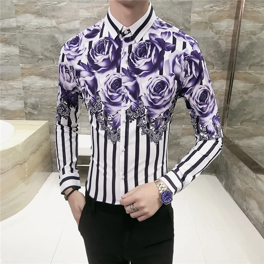 Fashion Men Dress Shirt Size S M L XL 