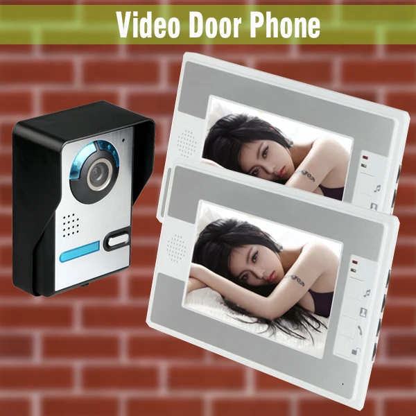Video Door Phone Intercom System 7 Inch LCD Monitor wired video intercom Doorbell night vision Camera Kit Home Video Intercom