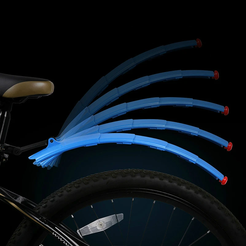 

Folding Bicycle Fenders with Taillight Quick Release MTB Front Rear Mudguards Cycling Parts Bike Fenders