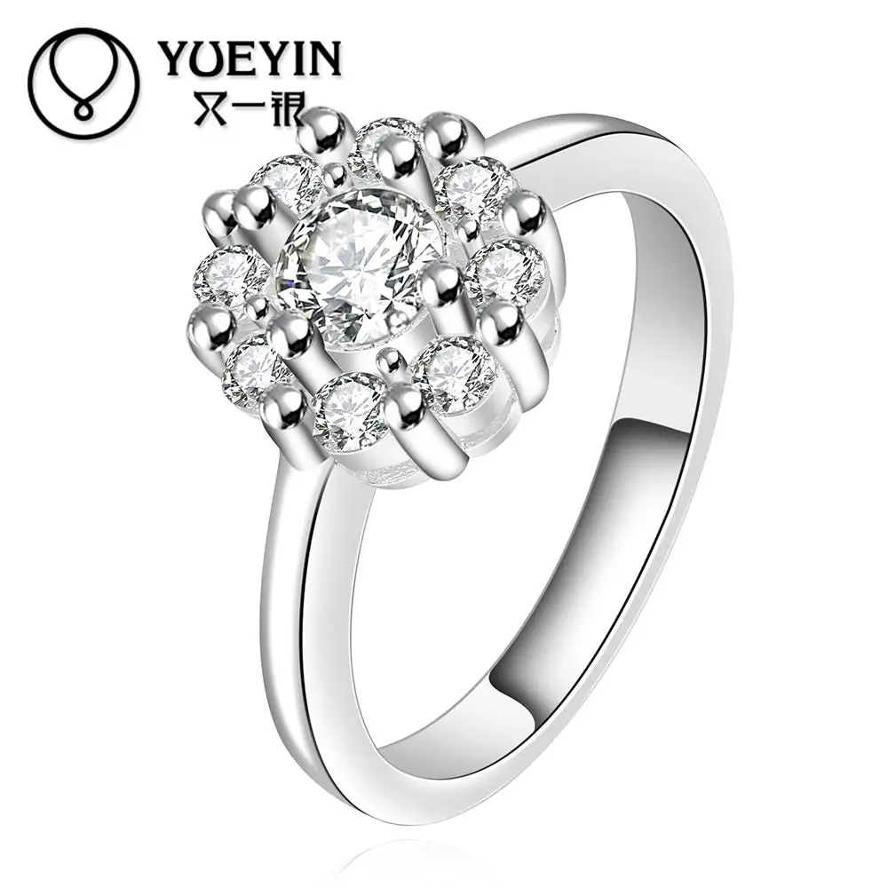 R520 2015 Новая Мода Brand Design Оптовая Классический silverjewelry Кристаллические кольца для