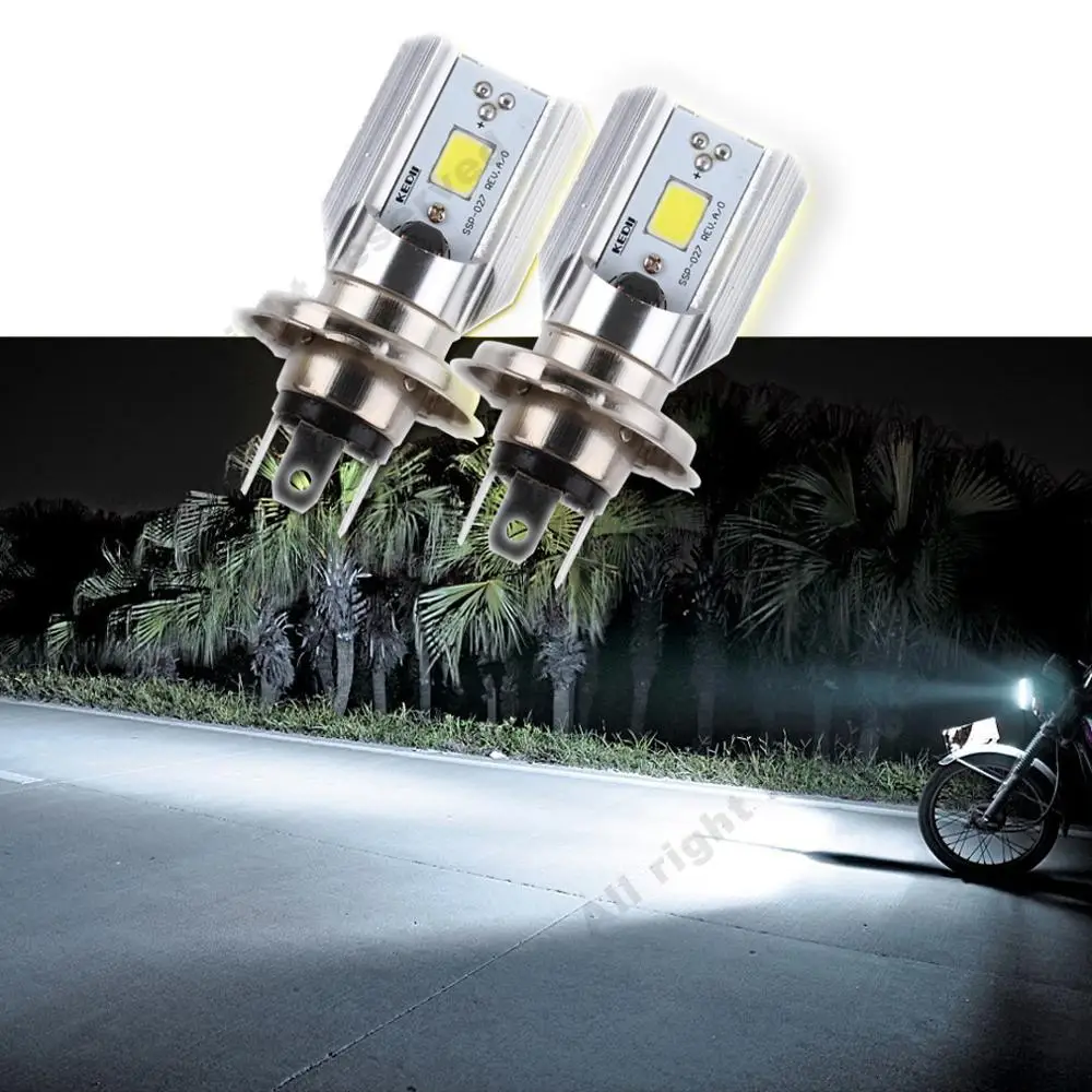 H4 H6 BA20D светодиодные фары для мотоцикла COB Led 1000LM Hi Lo Противотуманные фары Скутер ATV Moto аксессуары для Suzuki