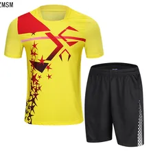 ZMSM короткие мужские теннисные майки и шорты, набор для бадминтона и настольного тенниса для футбола, из джерси Бег тренажерный зал дышащая спортивная одежда B003