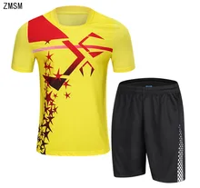 ZMSM 2018 Short Mens Tennis Shirts Shorts Set Badminton Table Tennis Jersey football running Gym Breathable Sport Clothes B003
