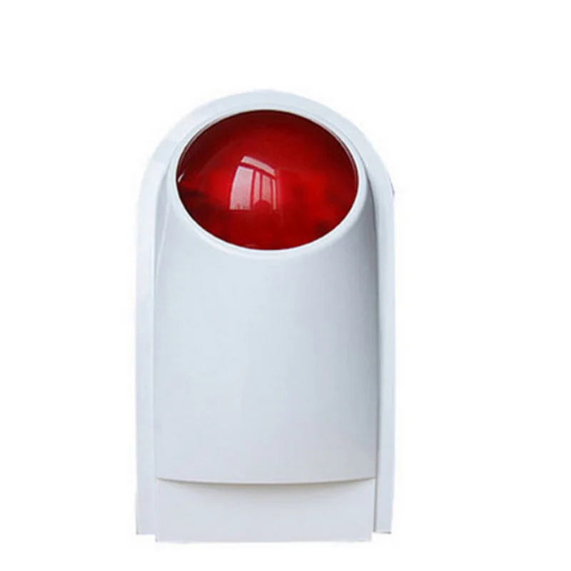 104 waterproof wire Siren security alarm Wired Siren w/ Red Flash Light