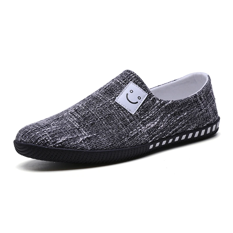 

2019 brand canvas casual men shoes british loafers flats mens masculino comfort driving shoes men's flat shoes size 39-44 6JD88