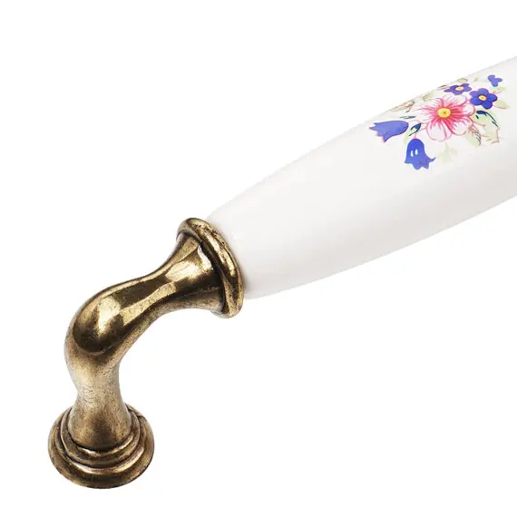 3.75'' 5'' Antique Bronze White Ceramic Flower Door Handles Cabinet Pulls Dresser Knob Hardware Rustic Kitchen Handles and Knobs 3.75'' 5'' Antique Bronze White Ceramic Flower Door Handles Cabinet Pulls Dresser Knob Hardware Rustic Kitchen Handles and Knobs