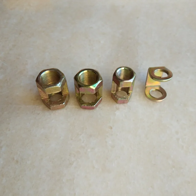 10pcs/lot M10 M12 M14 hexagonal nut fastening thread rod hollow tube connector Lamps diy accessories tooth opening at the middle
