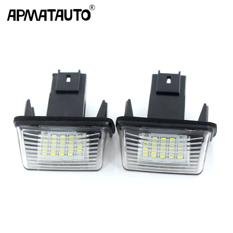 

2pcs Atuo LED Number License Plate Light Rear Lamp for PEUGEOT 206 207 306 307 CITROEN C3 C4 C5 Car Styling