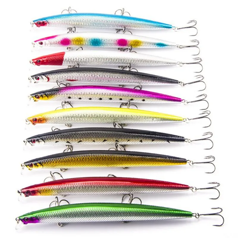  Lot 10 pcs Fishing Lure Deep swim hard bait fish 18CM 26G artificial baits minnow fishing wobbler j