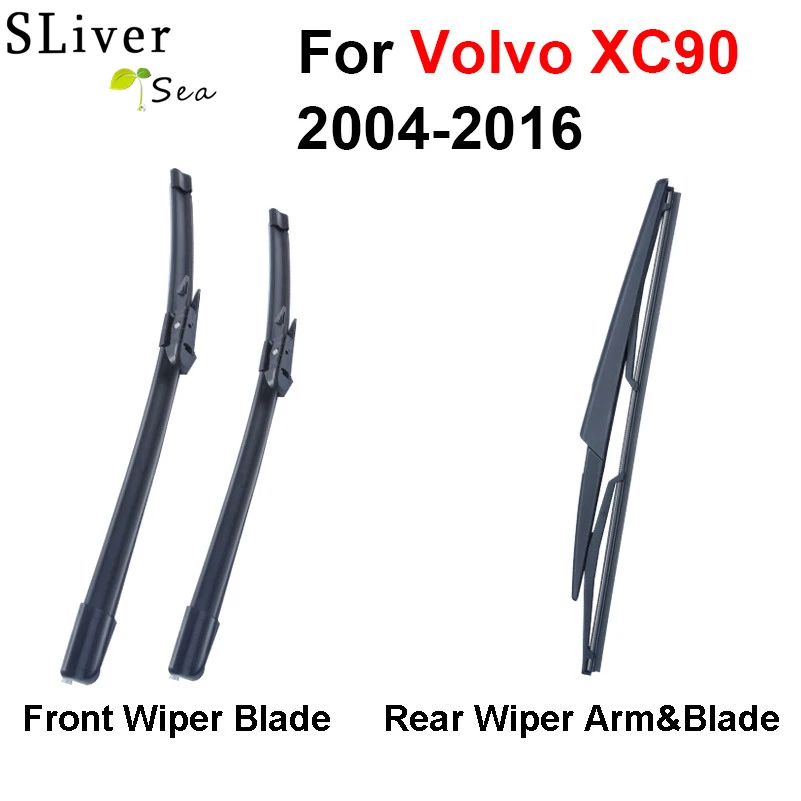 SILVERYSEA Combo Silicone Rubber Front And Rear Wiper Blades For Volvo