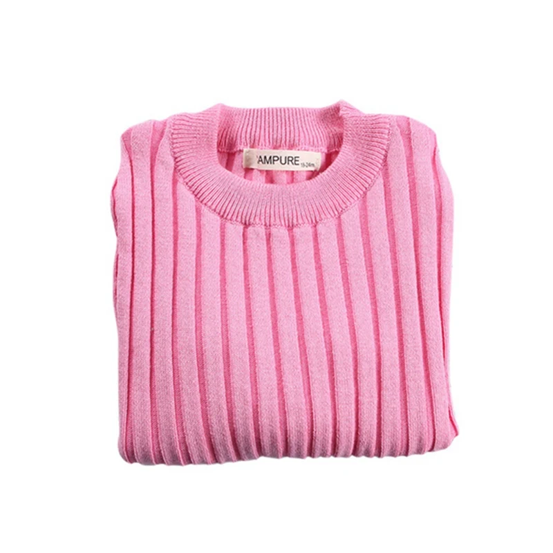2019 New Girls Sweaters Solid Candy Color Boys Autumn Knitted Baby Ribbed Sweater Kids Clothing Girls|Свитера| |