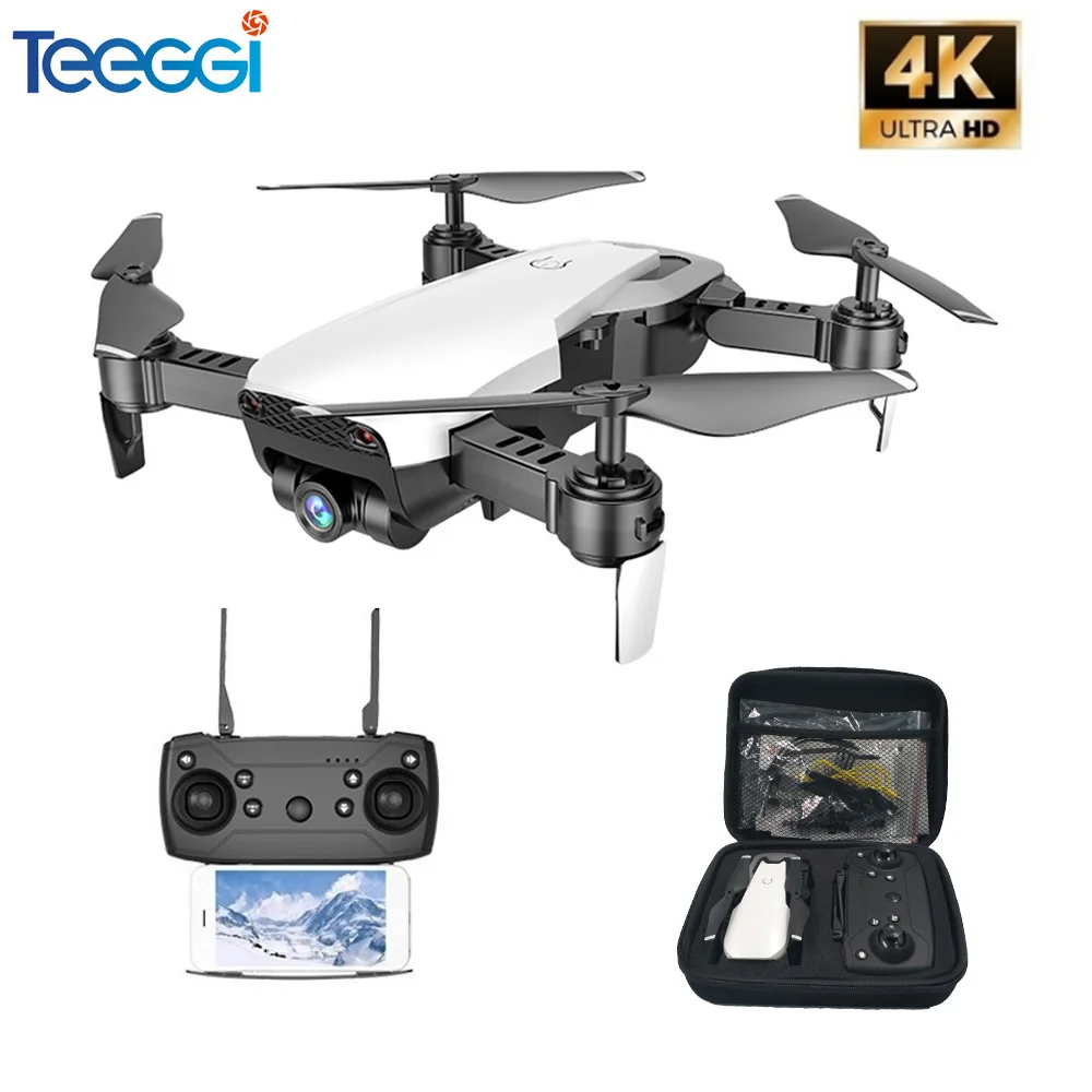 Dron Teeggi M69G FPV con cámara 4K HD Drone gran angular WiFi plegable Selfie Dron flujo óptico RC quadcopter del E58 M69 Dron