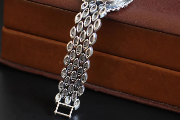  wholesale S925 pure silver ornaments Thai classical woman sunflower bracelet watches - 32950355881