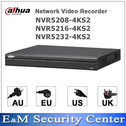 Оригинальный английская версия Dahua 4 к NVR NVR5208-4KS2 NVR5216-4KS2 NVR5232-4KS2 8/16/32 канала сети видео Регистраторы H265 H264