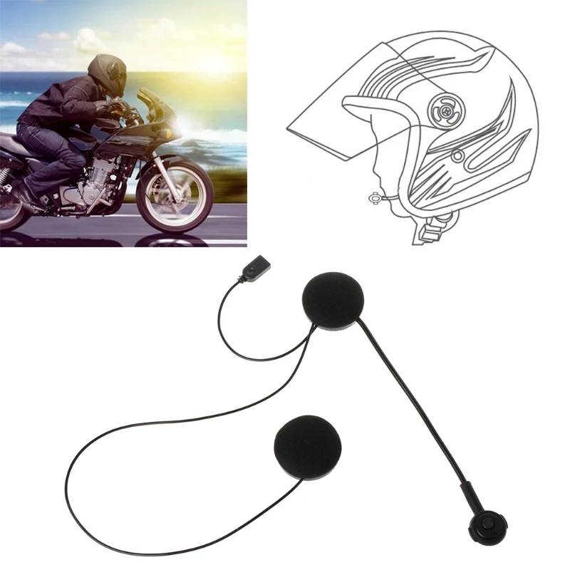 OOTDTY Motorcycle Helmet Bluetooth Wireless Intercom Headset Earphone Headphone Speaker Handsfree For MP3 MP4 font b