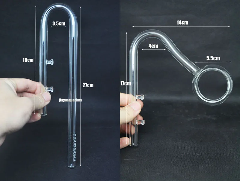 Стеклянная трубка Лили Пайп вращающаяся поверхность скиммер вход отток рыбы растение аквариум фильтр Аксессуар - Цвет: 13mm inflow outflow