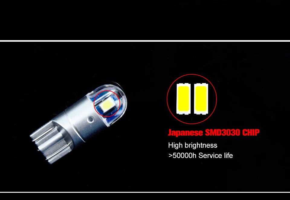 2PCS Car Styling Car Auto LED T10 194 W5W Canbus 10 SMD 5630 LED Light Bulb No Error LED Light Parking T10 LED Car Side Light (7)
