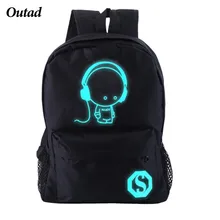OUTAD студенческий рюкзак для мальчика и девочки подростка от плеча с музыкой ребенок ночник дизайн светящаяся Студенческая школьная сумка Топ