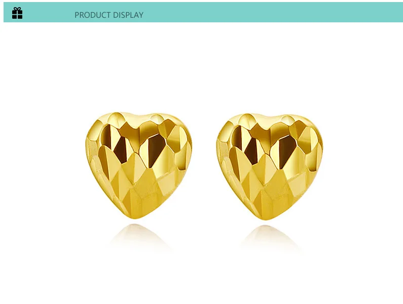 18k Pure Gold Stud Earring Exquisite Elegant Women Jewelry Rose Yellow White Star Miss Girl Gift For Birthday Hot Sale Good New