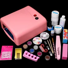 36 Вт УФ-сушилка лампа таймер шлифовальный брусок акриловый гель для маникюра Советы Гель Инструменты DIY Kit#60