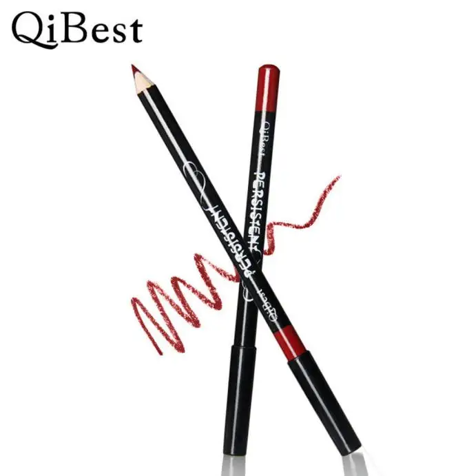 QiBest maquiagem 12 шт./л карандаш для губ водонепроницаемый матовый карандаш для губ устойчивый карандаш для губ Набор Ретро красный/розовый макияж Прямая поставка