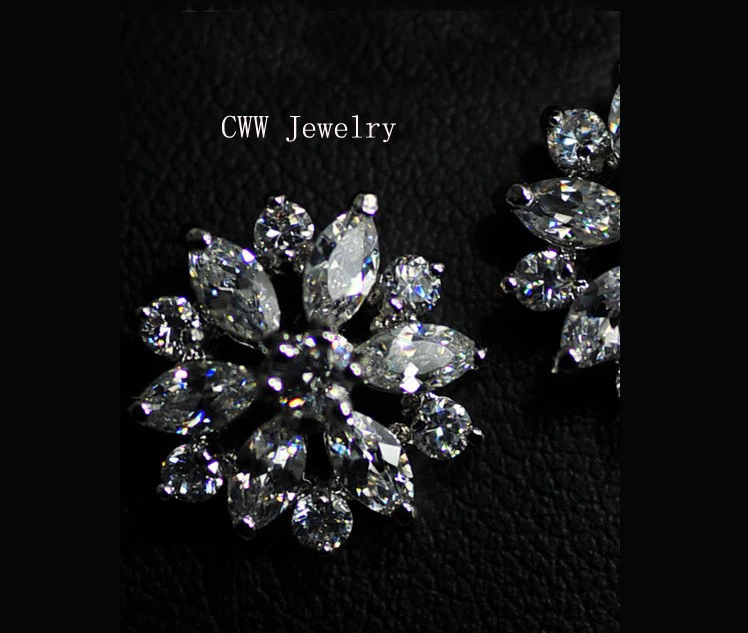 Женские серьги гвоздики с фианитом 1 4 см|earrings handmade|earrings huggieearrings ivory |