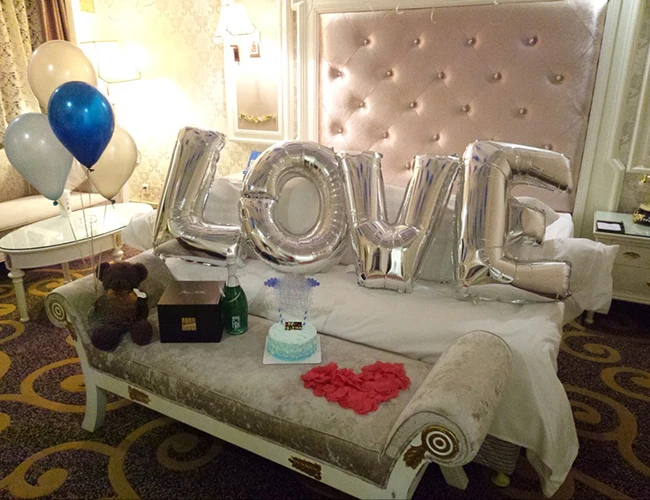 Love Letter Balloons 40 Inch Giant Jumbo Balloons Gold Silver Aluminium Foil Ballon For Wedding Engagement Valentine's Day Decor