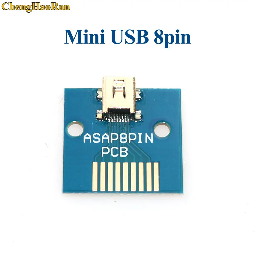 ChengHaoRan мини видеокамера с разъемом Micro USB Для DIP адаптер PCB Тесты Плата USB 2,0 3,0 3,1/Тип-C/HDMI для iPhone 5 5S 6 Женский Разъем - Цвет: mini usb 8pin