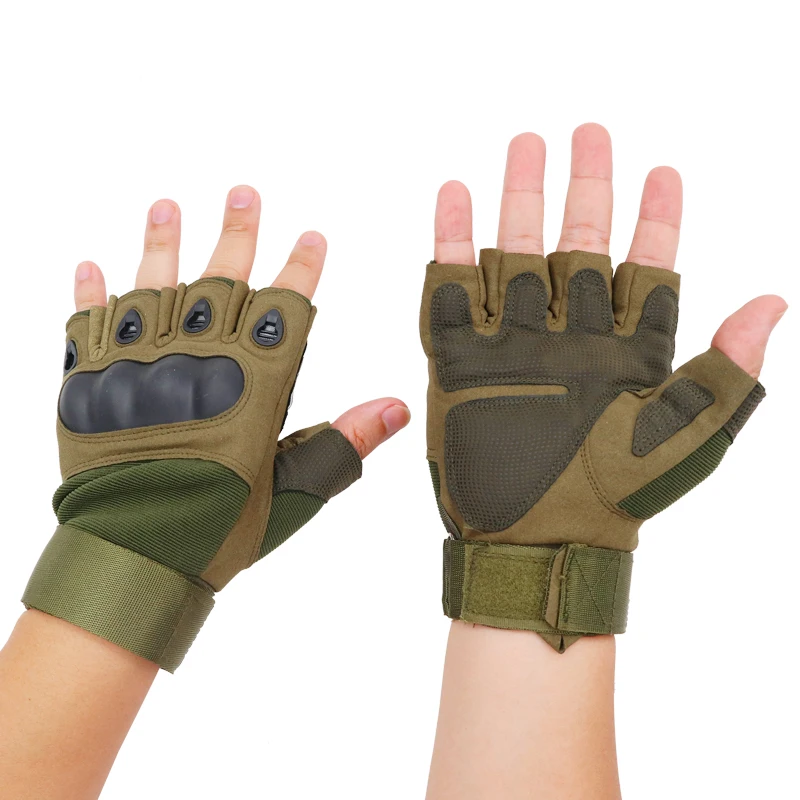 Men's Tactical Gloves Military Army Fingerless Gloves Outdoor Sports Anti-Slip Shooting Paintball Airsoft Bicycle Gloves