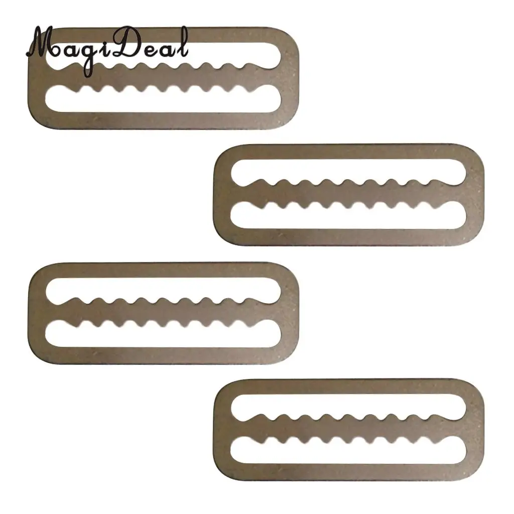 Durable 4pcs 316 Stainless Steel Weight Belt Weightlifting Belt Keeper for Scuba Divers and Snorkelers Swimming Diving Accessory