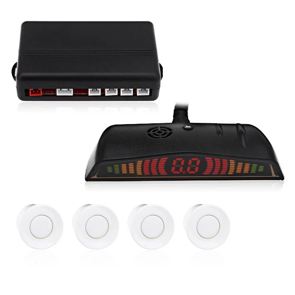 CRS6100 Reverse Backup Auto Car Radar System LED Display With 4 Parking