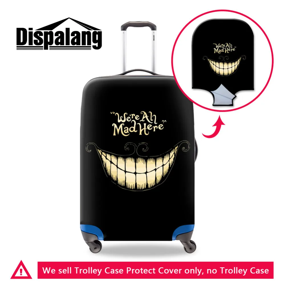 Fashion 3D Skull Travel Accessories For Boys We're all mad here Suitcase Protective Cover Supply For 18 to 30 inch Luggage Cover