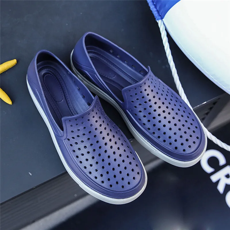 Outdoor Casual Sandals Walk Beach Flip Flops Flat Men Hollow Light Shoes Slipper terlik kapcie Slides 40FE1113