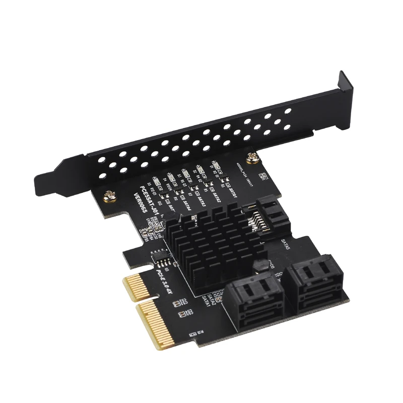 Добавьте в карты PCI E SATA Express 3 контроллер PCIE HUB 5 портов SATA3 6 Гбит/с адаптер +