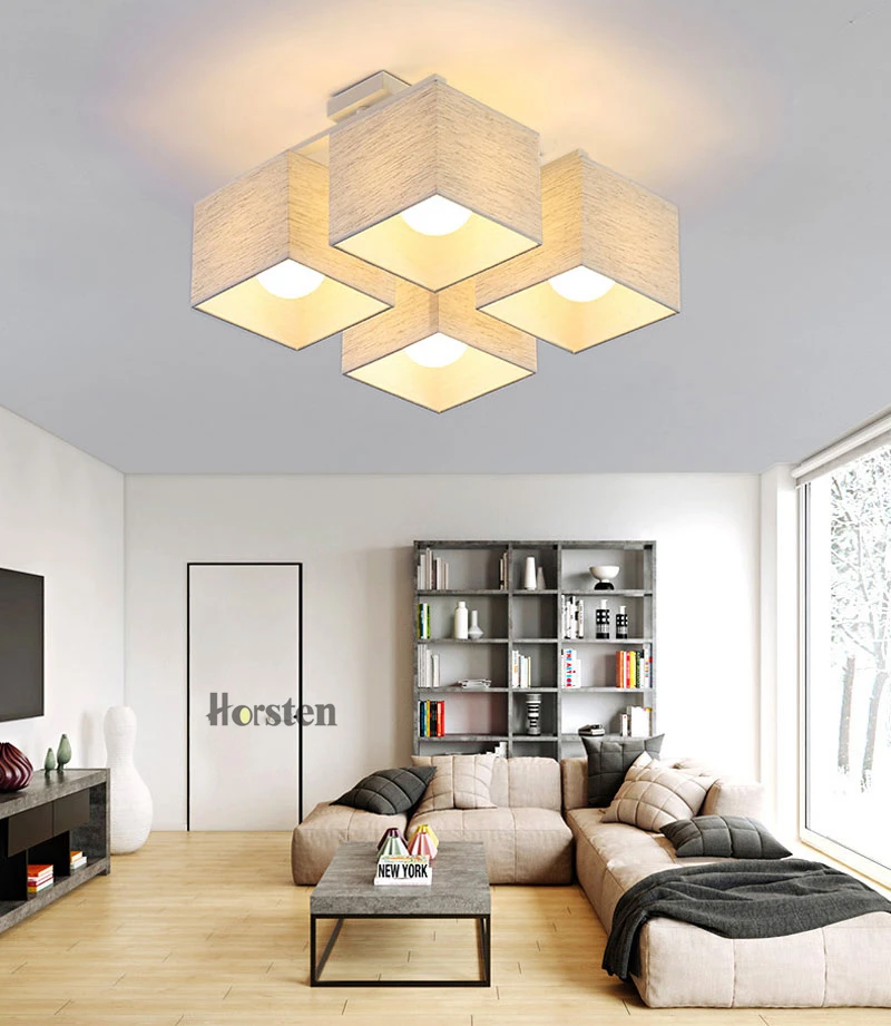 Fabric Art Cloth LED Ceiling Light 469 Heads Nordic Simple Ceiling Lamps Modern Living Room Lamp Bedroom Lighting 110-240V (20)