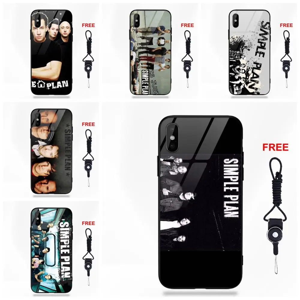 Vvcqod Мягкие TPU оправа закаленное стекло сумочки для аксессуаров Simple Plan Apple iPhone 5 5C 5S